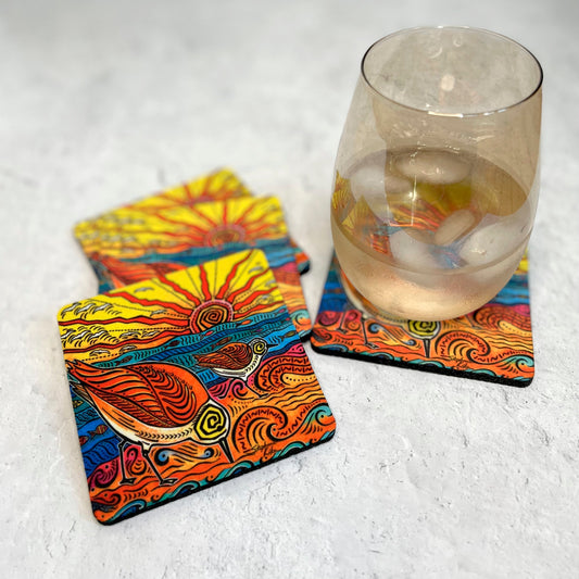2 Sandpipers Coaster